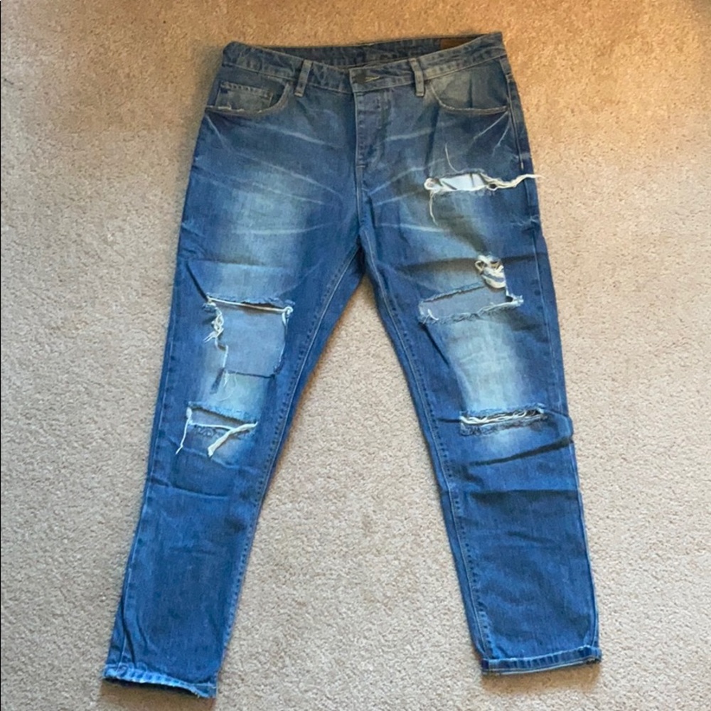 Asos Heavily Ripped Jeans